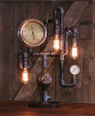 Steampunk Industrial / Steam Gauge Lamp / Gear  / General Electric / Lamp #3584 sold