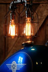 Steampunk Industrial Lamp, Harley Davidson Motorcycle Gas Tank #741 - SOLD