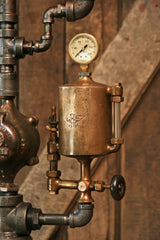 Steampunk Industrial / Steam Gauge / Antique Oiler / Iowa / Murray Iron Works / Lamp #1539 sold