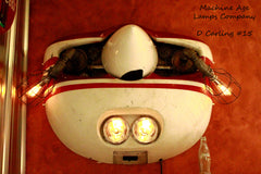 Aviation Airplane Cessna 152 engine cowling wall sconce lamp light, # DC15 - SOLD
