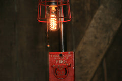 Steampunk Industrial / Fire Alarm Switch / Gear Base / Fireman / #3075