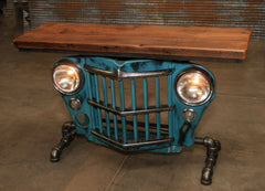 Steampunk Industrial / Original vintage 50's Jeep Willys Grille / Table Sofa Hallway / Table #1734 sold