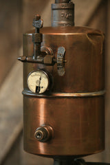 Steampunk Industrial / Brass Fuel Tank / Gas Lighting / Gear / Lamp #1503