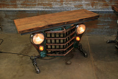 Industrial Antique Jeep CJ Military Willys Grille Table, Console, lamp Stand #1802 sold
