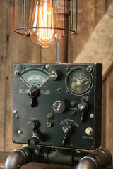 Steampunk Industrial Lamp / Aircraft WW2 Navigation Instrument / Aviation / #1508