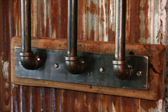 Steampunk, Industrial Barn Wood Wall Sconce,  #635
