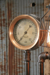 Steampunk Industrial Lamp / Gear / Steam Gauge / - #1402 sold