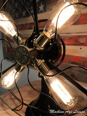 Steampunk Industrial Fan Lamp / GE General Electric / Restored / Art Deco / fan #dc 1760 sold