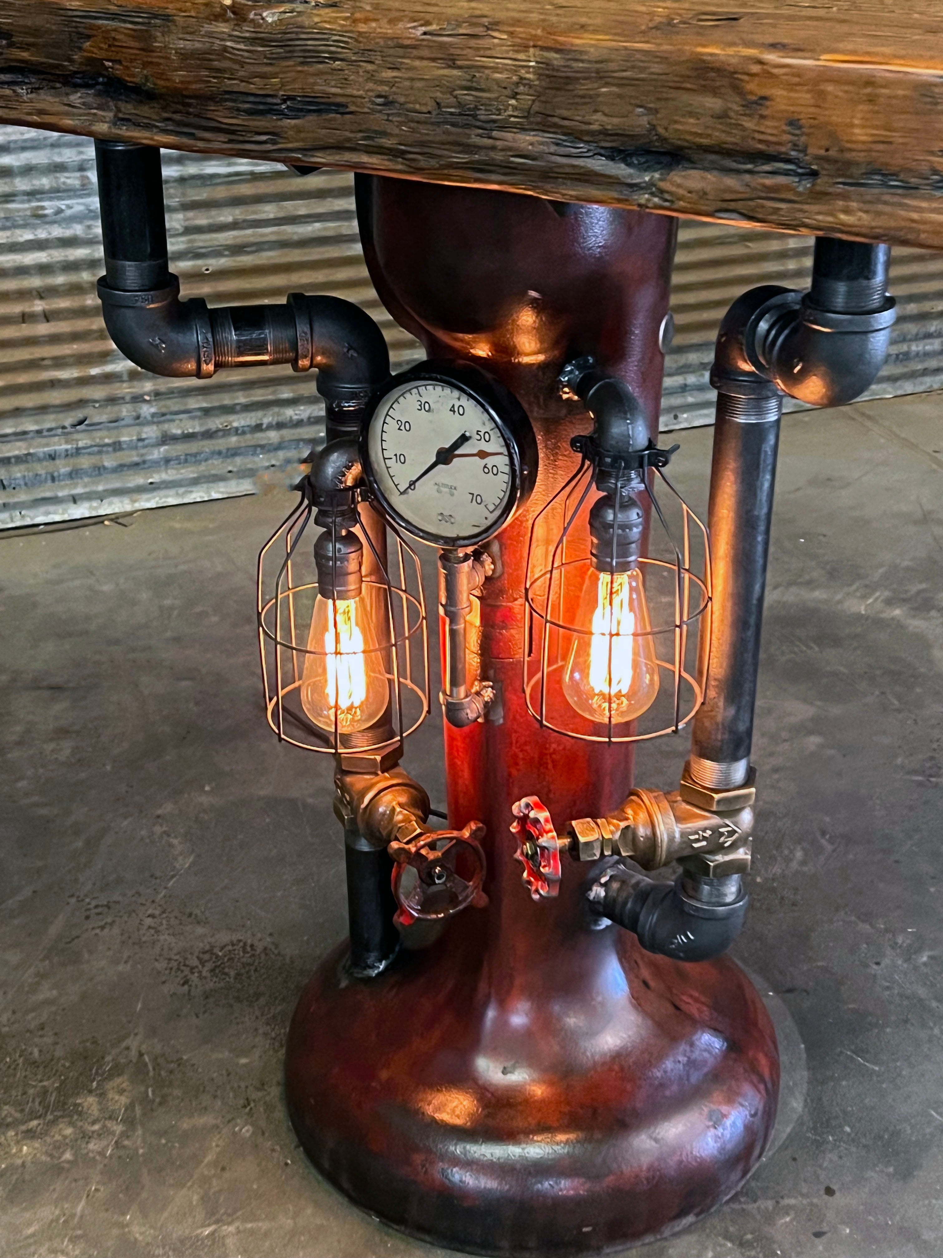 Steampunk Industrial / Table / Stand Vanity / McCormick Deering / Console #3879