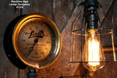 Steampunk Lamp by Machine Age Lamps, Steam Gauge Industrial #124 - SOLD