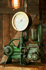 Antique Steampunk Industrial Steam Gauge lamp, Well Pump  #616 sold