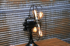 Steampunk Industrial / Antique Century Fan Lamp / Lamp #1867