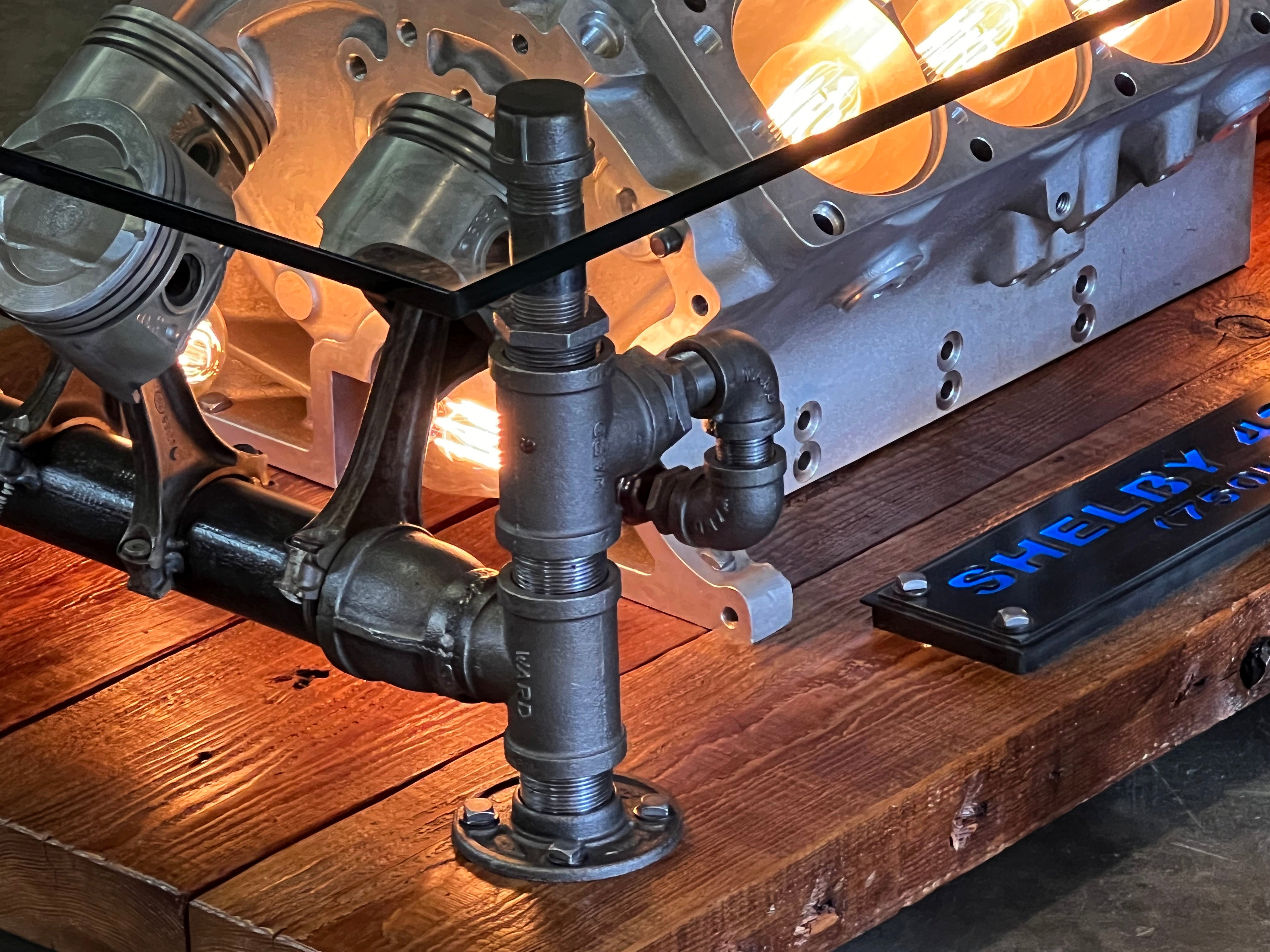 Steampunk Industrial / Carroll Shelby 427 Engine Block / Automotive / coffee Table #4065