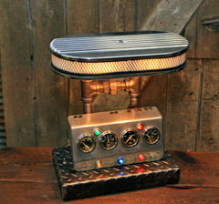 Steampunk Industrial / Automotive / Hot Rod / Stewart Warner Gauges / Steam Lamp #2165 sold