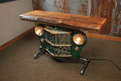 Steampunk Industrial Antique Jeep Willys Grille Table, Console - #1444 - SOLD