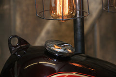 Steampunk Industrial Lamp / Re-Purposed HD Tank / Authentic Motorcycle Tank / Lamp #2204 Sold
