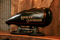 Steampunk Industrial Lamp, 1930's Harley Davidson Motorcycle Gas Tank -  #803