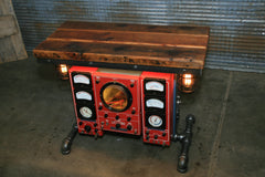 Steampunk Industrial Table / Antique Sun Engine Analyzer / Automotive / Barn wood Table / #2550