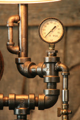 Steampunk Industrial, Shade and Steam Gauge #974 - SOLD