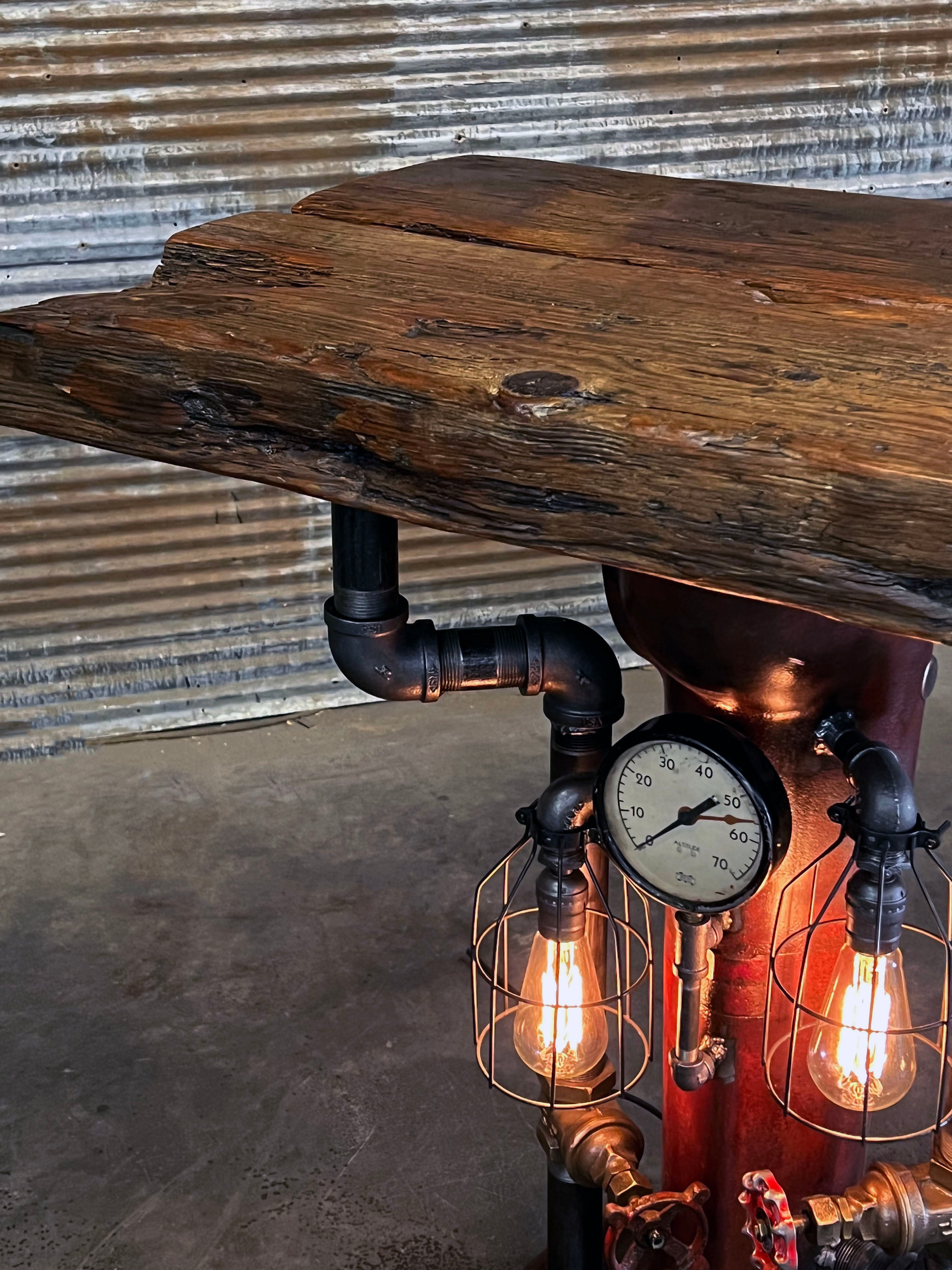 Steampunk Industrial / Table / Stand Vanity / McCormick Deering / Console #3879
