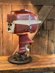 Steampunk Industrial / Antique Johnson Boat Motor / Nautical / Marine / Cabin / Lamp #3251 sold