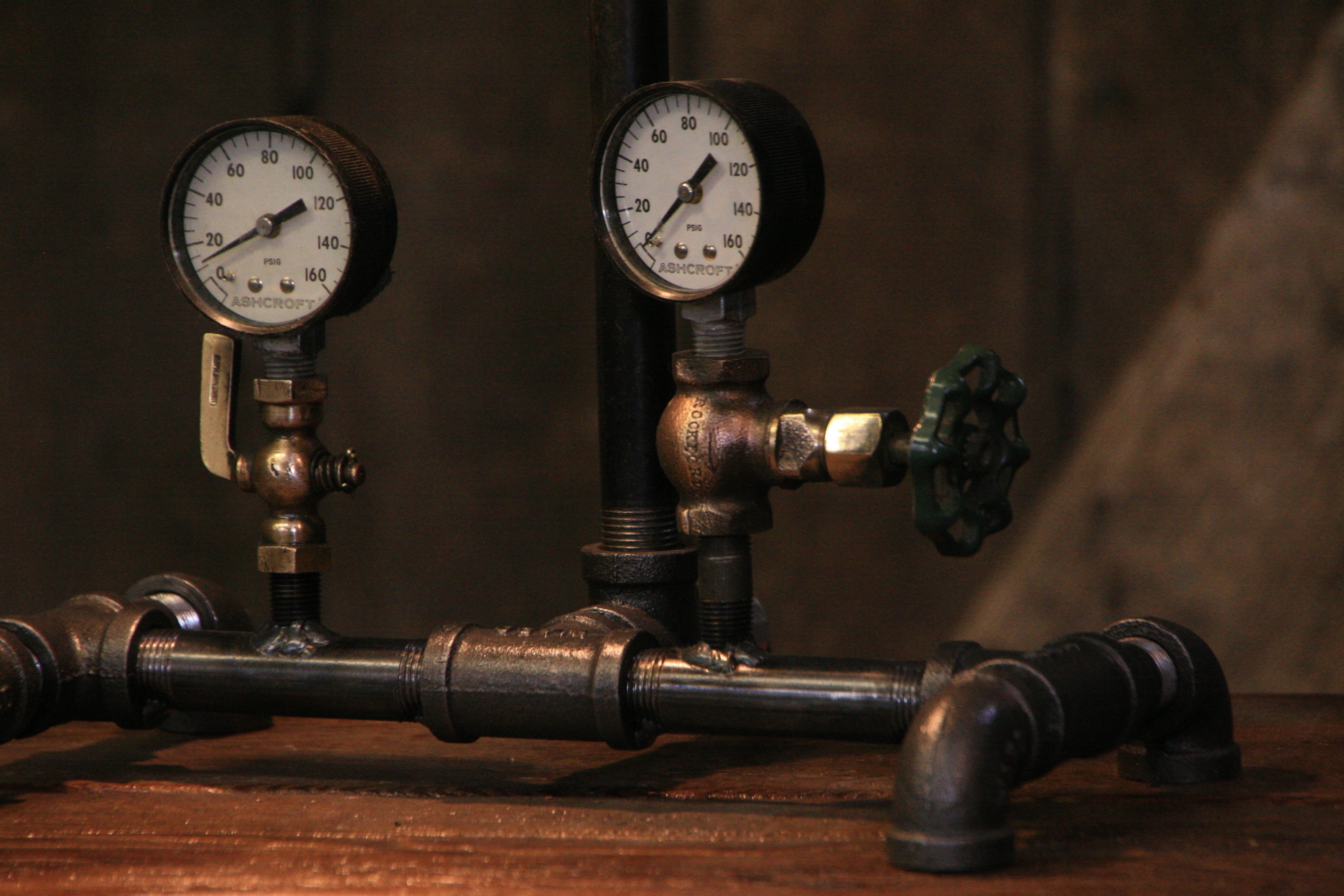 Steampunk Lamp, Antique Farmall Tractor Valve Cover Farm Lamp #4040