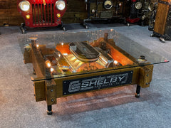 Steampunk Industrial / Carroll Shelby / Manifold / Valve Cover / Automotive / coffee Table #3305