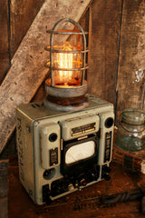 Steampunk Industrial Lamp, Military Signal Corps Meter  #391 - SOLD