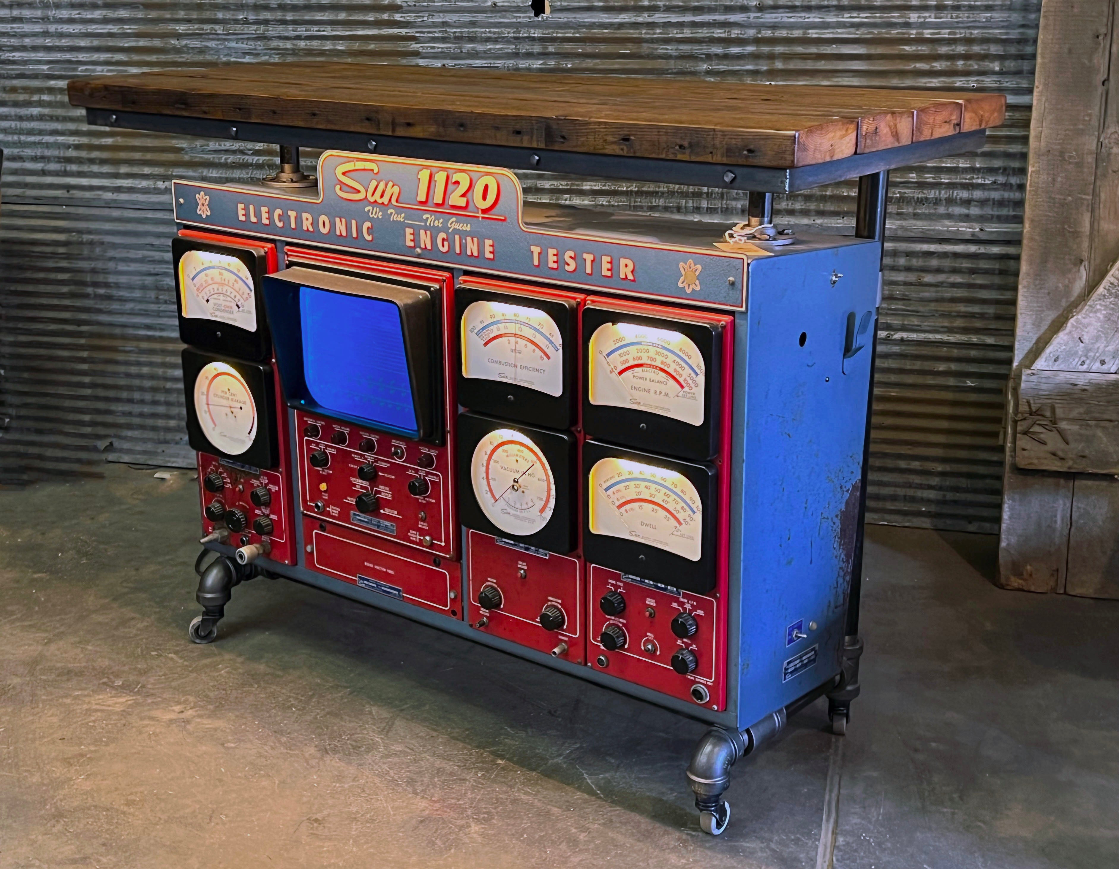 Steampunk Industrial / Antique Sun Engine Analyzer / Automotive / Barn ...