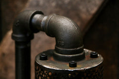 Steampunk Industrial Lamp, Steam Gauge, Regulator, Filter  #242 - SOLD
