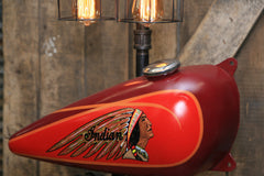 Steampunk Industrial / 1930's Indian Scout Gas Tank Lamp / Motorcycle Lamp #2024 sold