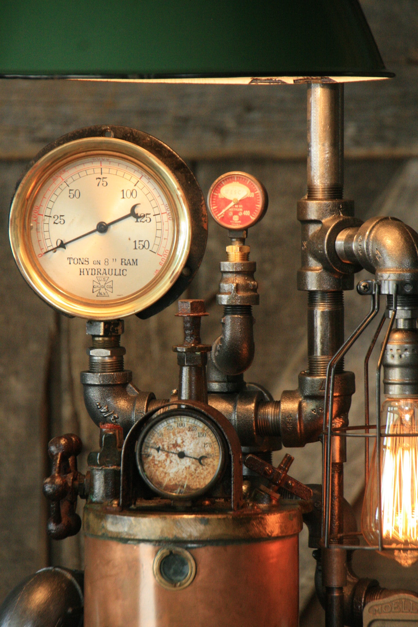 Steampunk Industrial, Fire Extinguisher Lamp - #849