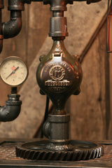 Steampunk Industrial Steam Gauge Lamp, Minneapolis MN #651