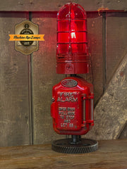 Steampunk Industrial Machine Age Lamp / Fireman / Police / Antique Call box / Alarm / Lamp #4035