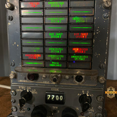 Aviation Instrument Control Panel Lighted Display / Machine Age Lamp / Airplane / Lamp #64 sold