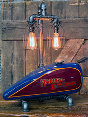 Steampunk Industrial / Antique 1929 Harley Davidson Motorcycle Gas Tank / Lamp #4005 sold