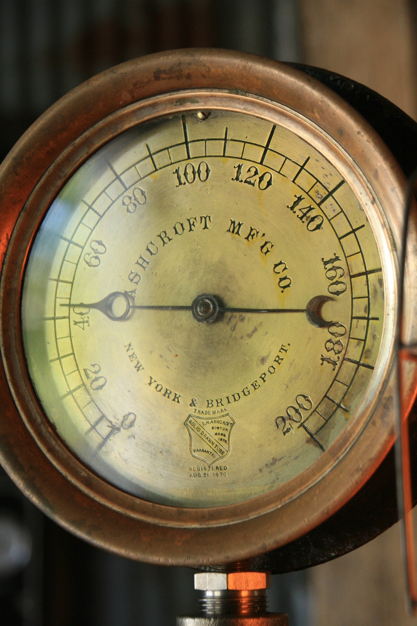 Steampunk Industrial Steam Gauge Lamp, 6" steam gauge #1060