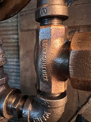 Steampunk Industrial / Antique Steam Gauge Lamp / Tractor Gear / Lamp #4003