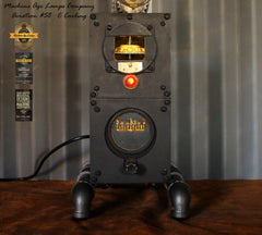 Machine Age Lamp Airplane Aviation Light / Directional Gyro / Magnetic Compass Panel / Lamp #cc58 sold