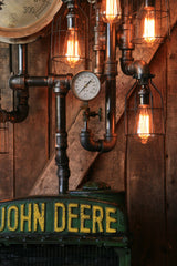 Steampunk Industrial , Antique John Deere Radiator Floor Lamp Farm  - #950