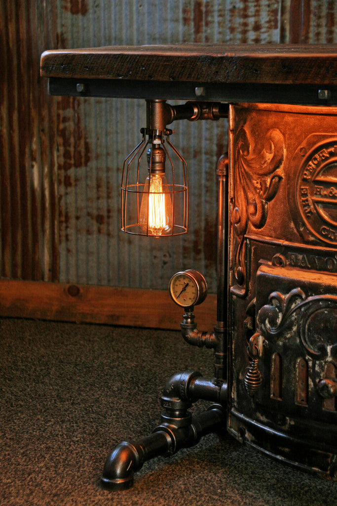 Handmade Indoor/outdoor Table Top Oil Burner/lamp/fire  Rustic/industrial/steampunk Real Copper/brass/hardwood Ft Live Edge 