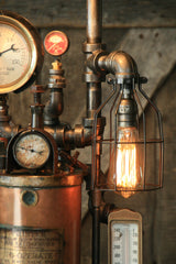 Steampunk Industrial, Fire Extinguisher Lamp - #849