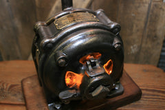 Steampunk Industrial / General Electric Motor / Barn Wood / Lamp #2063