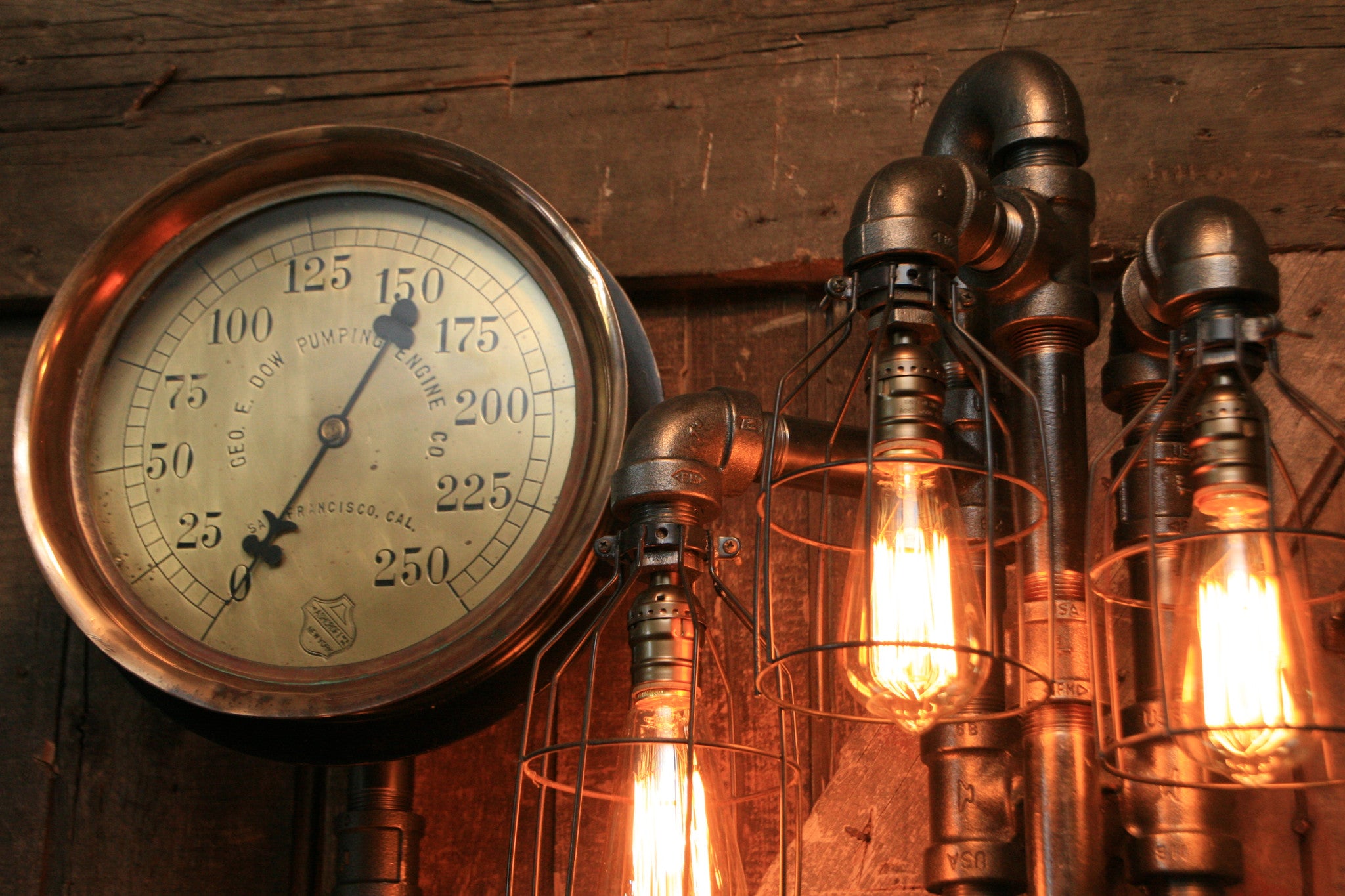 Steampunk Industrial , Antique Case Radiator Floor Lamp Farm  - #627