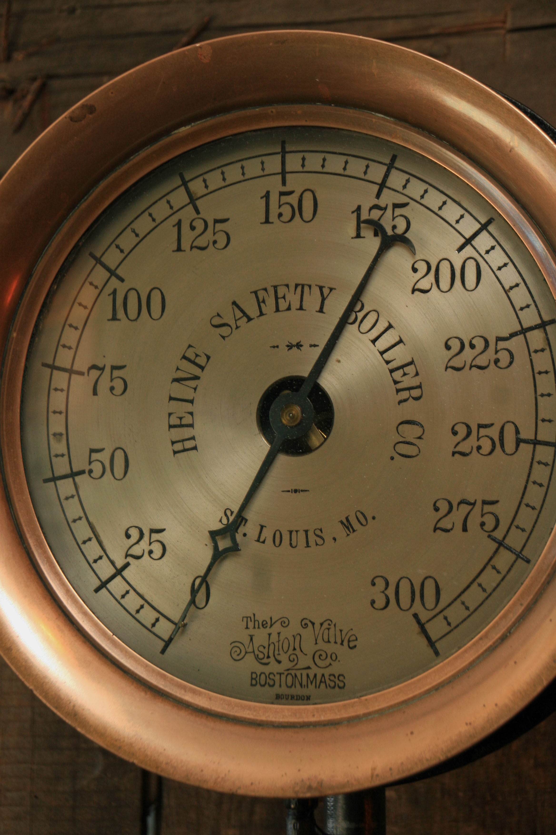 Steampunk Industrial / Antique Steam Gauge / Heine Boiler Company / St Louis / Floor Lamp #1543