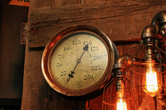 Steampunk Industrial , Antique Case Radiator Floor Lamp Farm  - #627