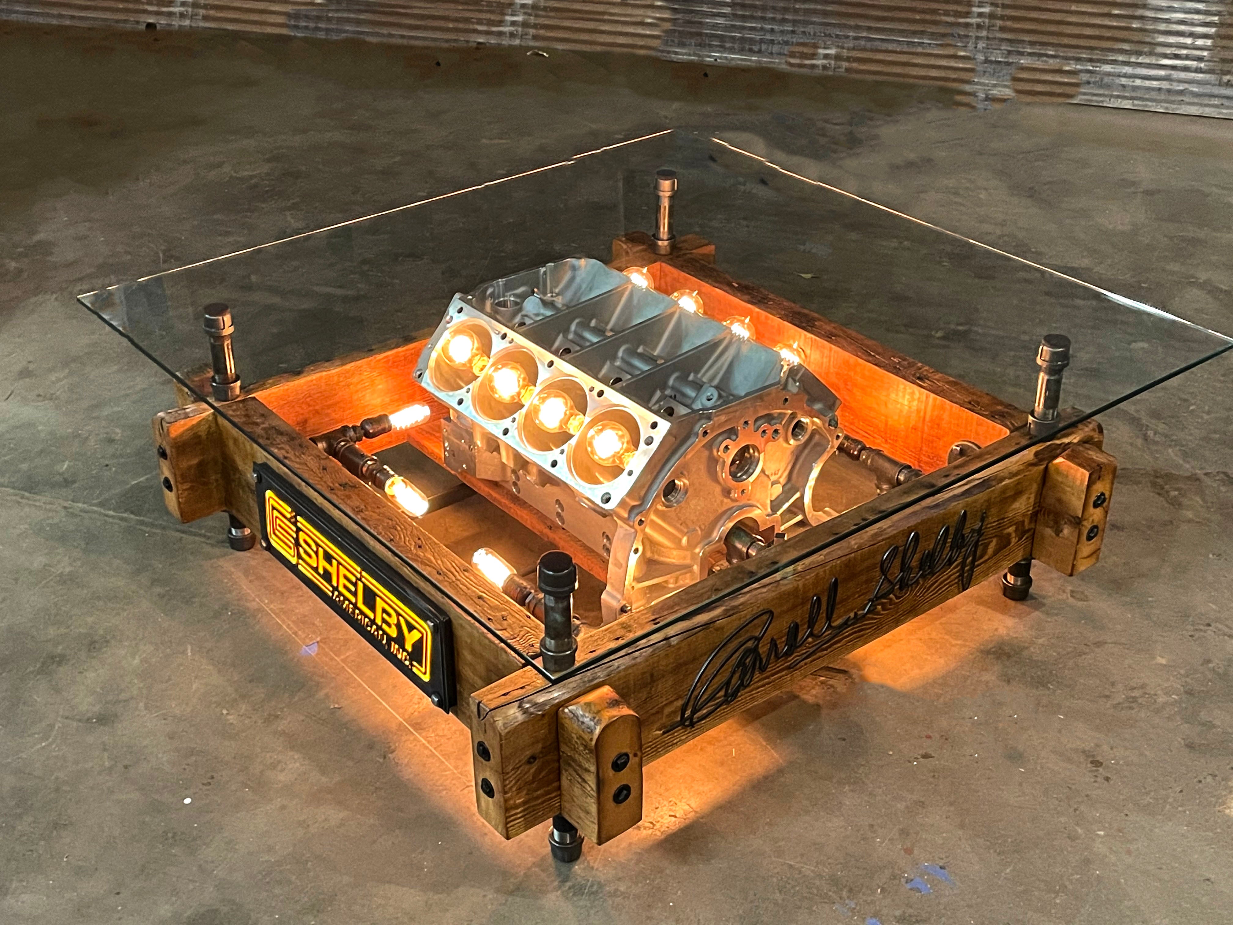 Steampunk Engine Table Steampunk Industrial / Carroll Shelby / 427 Engine Block / Automotive ...