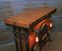 Steampunk Industrial / Bar / Railroad / Hostess Stand / Table / Pub / #2075
