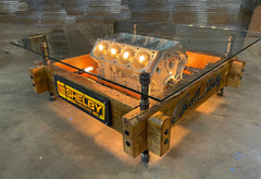 Steampunk Industrial / Carroll Shelby / 427 Engine Block  / Automotive / Barnwood / coffee Table #3330