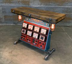 Steampunk Industrial / Antique Sun Engine Analyzer / Automotive / Barn wood Table / #2453 sold
